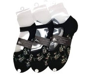 Small floral boat socks made in Japan